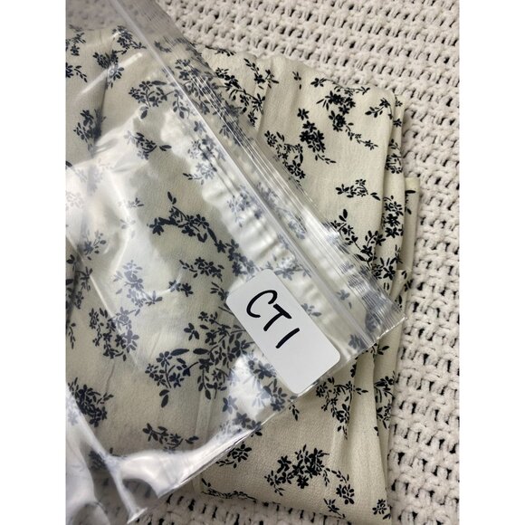 Lovestitch Womens‎ Floral Blouse Long Sleeve Top Cream Black Size Medium Boho - Picture 12 of 15